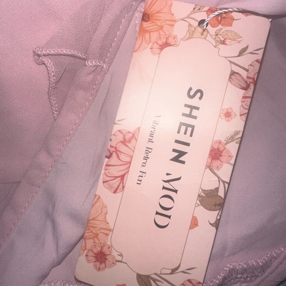 SHEIN MOD Womens Pink Ruffled Spaghetti Strapped Dress - Picture 2 of 6